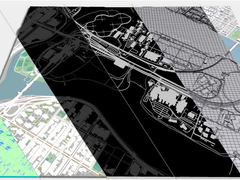 Isla Randalls Nueva York Modelo 3D