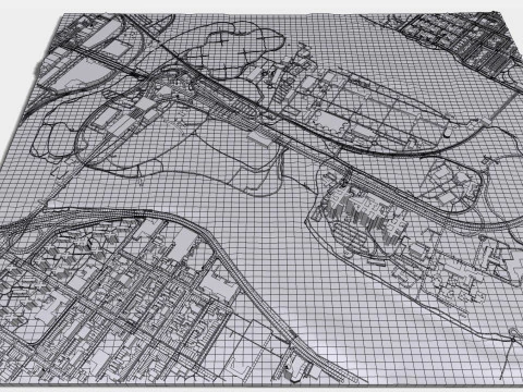 Isla Randalls Nueva York Modelo 3D