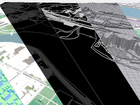 Isla Randalls Nueva York Modelo 3D