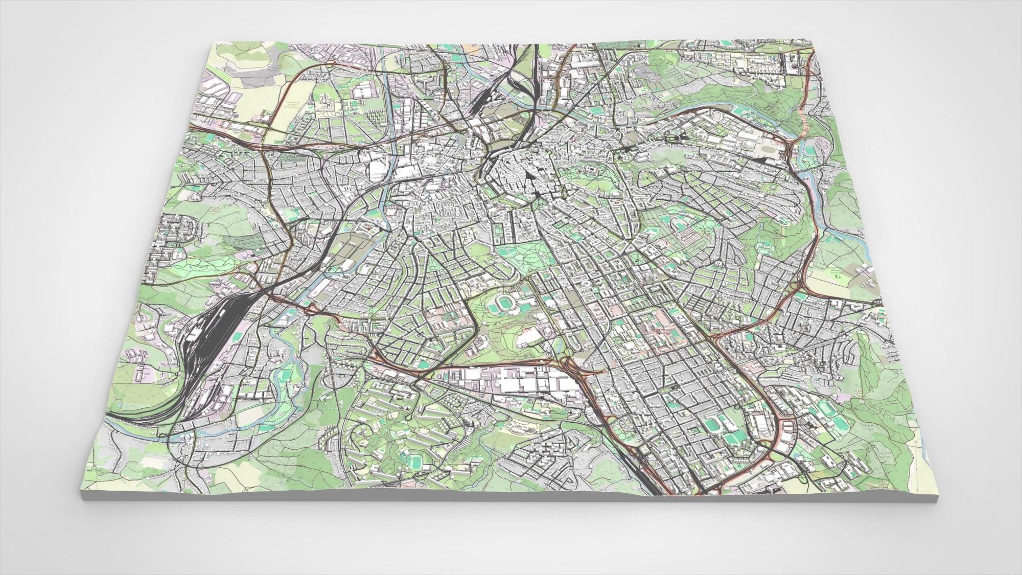 Cityscape Brno Czech Republic 3D Model .c4d .max .obj .3ds .fbx .stl .blend 