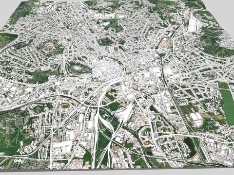 Cityscape Brno Czech Republic Modello 3D