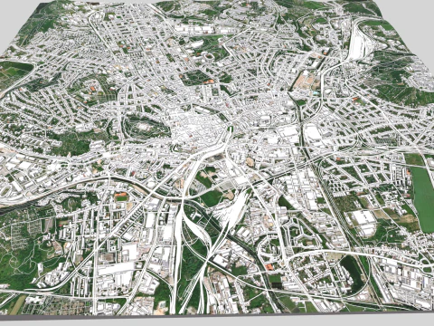 Cityscape Brno Czech Republic 3D Model