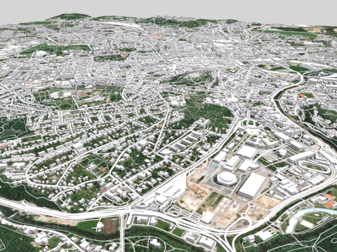 Cityscape Brno Czech Republic Modello 3D