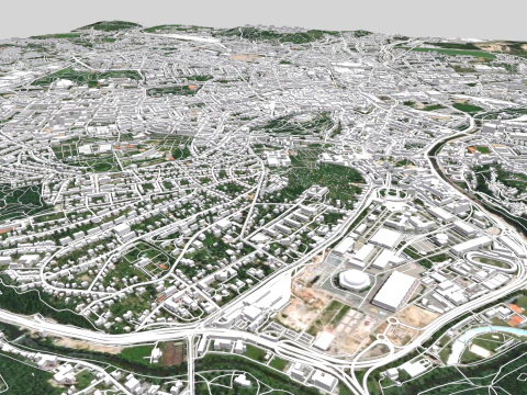 Cityscape Brno Czech Republic 3D Model