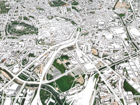 Cityscape Brno Czech Republic 3D Model