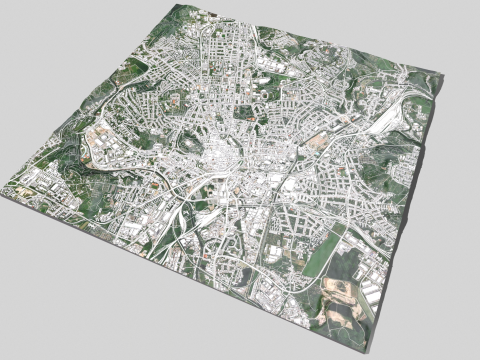 Cityscape Brno Czech Republic Modello 3D