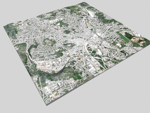 Cityscape Brno Czech Republic Modello 3D