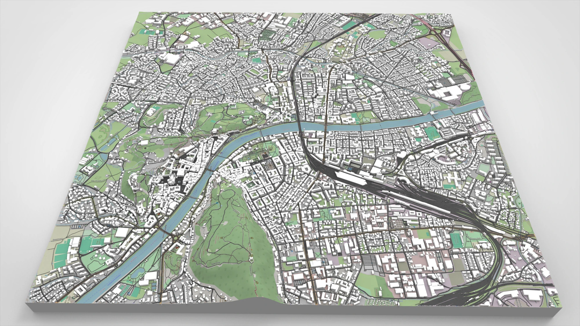 Paisagem urbana de Salzburgo, Áustria Modelo 3D .c4d .max .obj .3ds .fbx .stl .blend