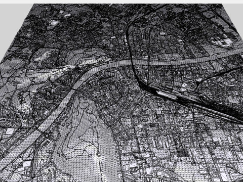 Paisagem urbana de Salzburgo, &Aacute;ustria Modelo 3D