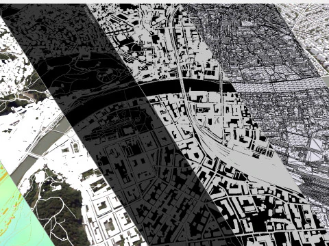 Paisagem urbana de Salzburgo, &Aacute;ustria Modelo 3D
