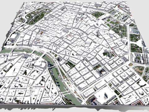 Paisagem urbana de Viena &Aacute;ustria Modelo 3D