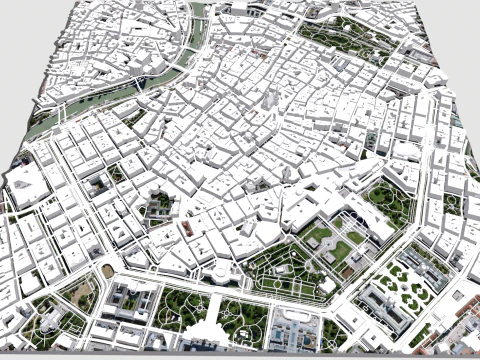 Paisagem urbana de Viena &Aacute;ustria Modelo 3D