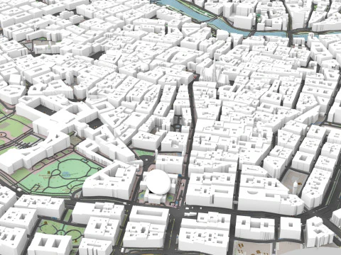 Paisagem urbana de Viena &Aacute;ustria Modelo 3D