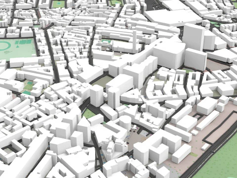 Paisaje urbano Londres Gran Breta&ntilde;a ciudad fragmento Modelo 3D