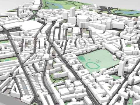 Paisaje urbano Londres Gran Breta&ntilde;a ciudad fragmento Modelo 3D