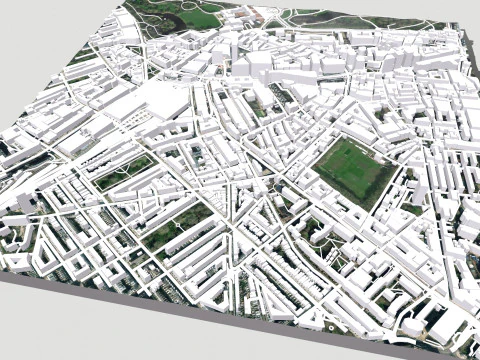 Paisaje urbano Londres Gran Breta&ntilde;a ciudad fragmento Modelo 3D