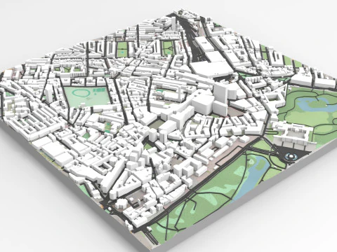 Paisaje urbano Londres Gran Breta&ntilde;a ciudad fragmento Modelo 3D