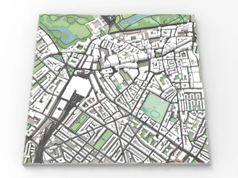 Paisaje urbano Londres Gran Breta&ntilde;a ciudad fragmento Modelo 3D