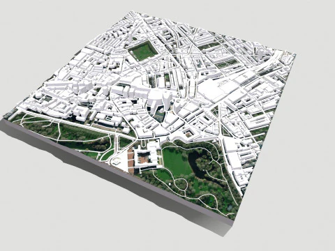 Paisaje urbano Londres Gran Breta&ntilde;a ciudad fragmento Modelo 3D