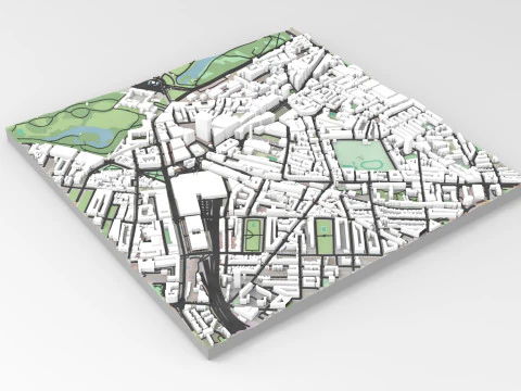 Paisaje urbano Londres Gran Breta&ntilde;a ciudad fragmento Modelo 3D