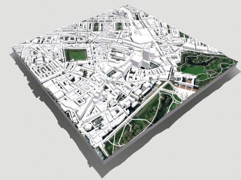 Paisaje urbano Londres Gran Breta&ntilde;a ciudad fragmento Modelo 3D