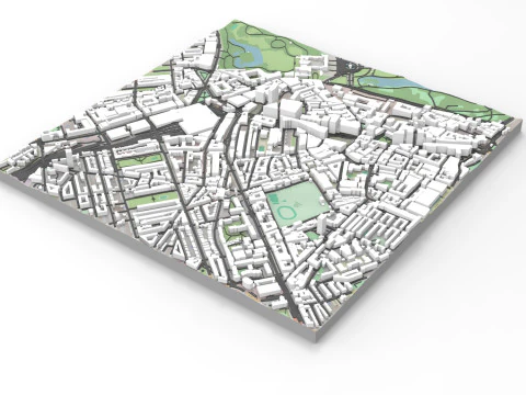 Paisaje urbano Londres Gran Breta&ntilde;a ciudad fragmento Modelo 3D
