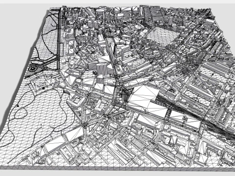 Paisaje urbano Londres Gran Breta&ntilde;a ciudad fragmento Modelo 3D