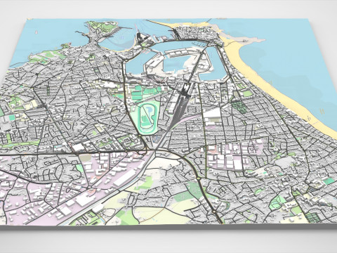Cityscape Saint-Malo France Modelo 3D