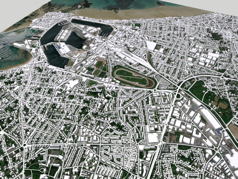 Cityscape Saint-Malo France Modelo 3D