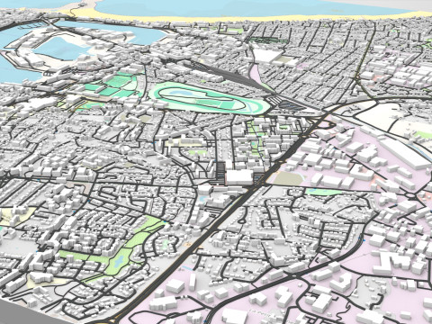 Cityscape Saint-Malo France Modelo 3D