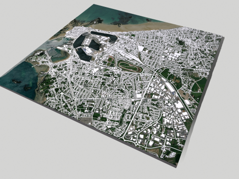 Cityscape Saint-Malo France Modelo 3D