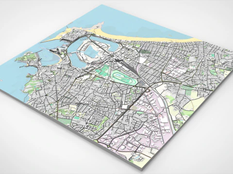 Paisagem urbana de Saint-Malo Fran&ccedil;a Modelo 3D