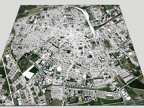 Cityscape Ravenna Italy Modelo 3D