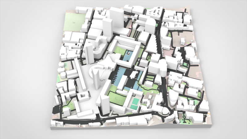 Cityscape London England fragment city 3D Модель .c4d .max .obj .3ds .fbx .stl .blend