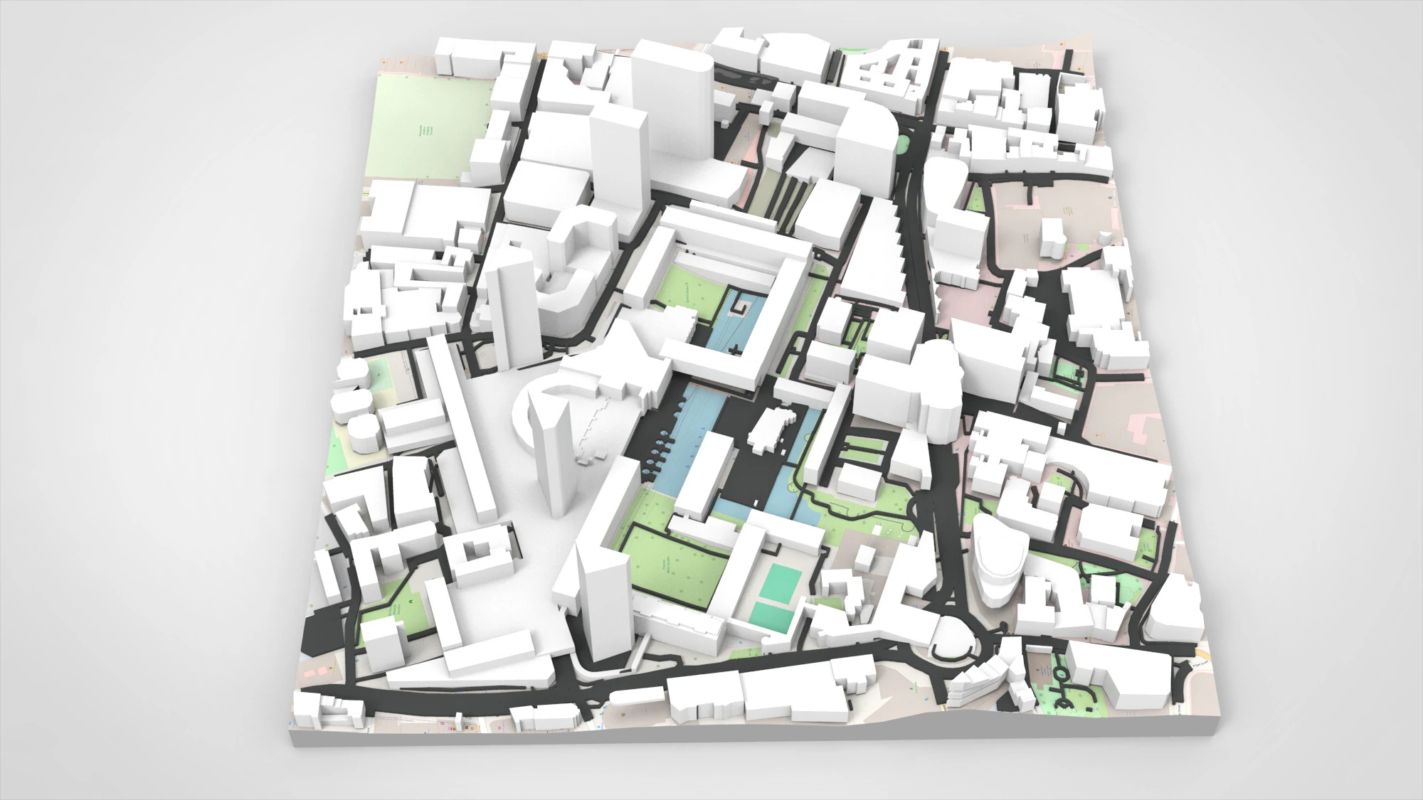 Cityscape London Great Britain fragment city 3D Model .c4d .max .obj .3ds .fbx .stl .blend 