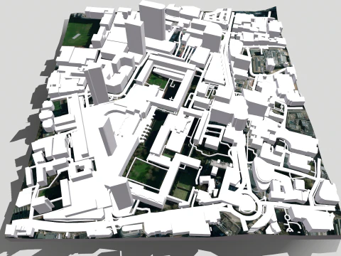 Cityscape London Great Britain fragment city 3D Model