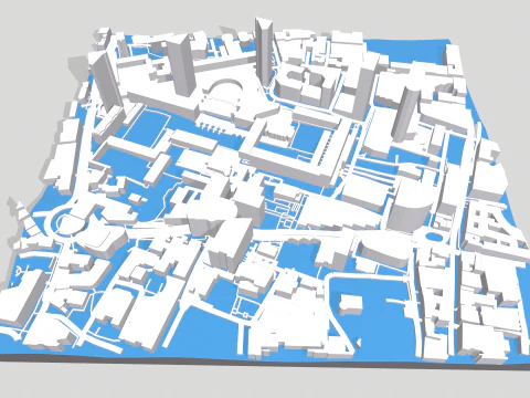 Cityscape London Great Britain fragment city 3D Model