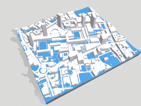 Cityscape London Great Britain fragment city 3D Model