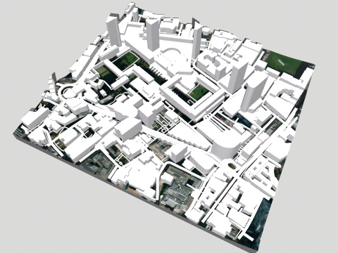 Cityscape London Great Britain fragment city 3D Model