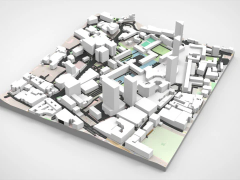 Cityscape London Great Britain fragment city 3D Model