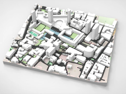 Cityscape London Great Britain fragment city 3D Model