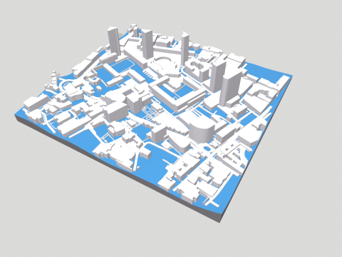 Cityscape London England fragment city 3D Модель
