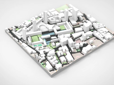 Cityscape London Great Britain fragment city 3D Model