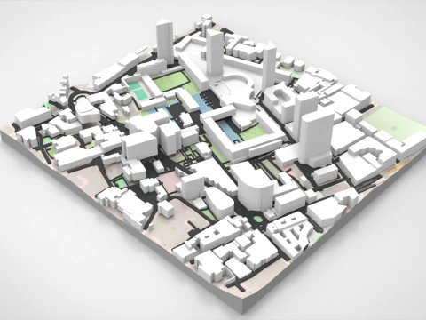 Cityscape London Great Britain fragment city 3D Model