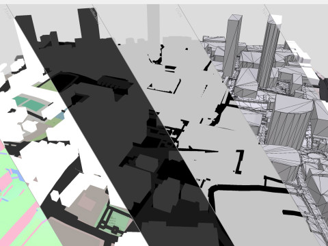 Cityscape London England fragment city 3D Модель