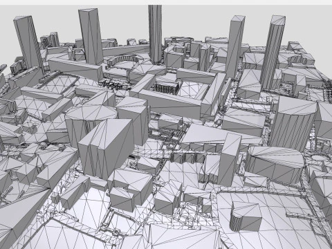 Cityscape London Great Britain fragment city 3D Model