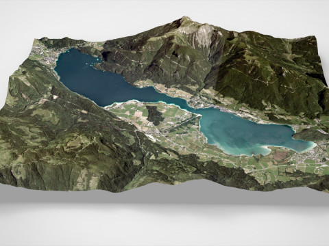 Lake Wolfgangsee Austria 3D Model