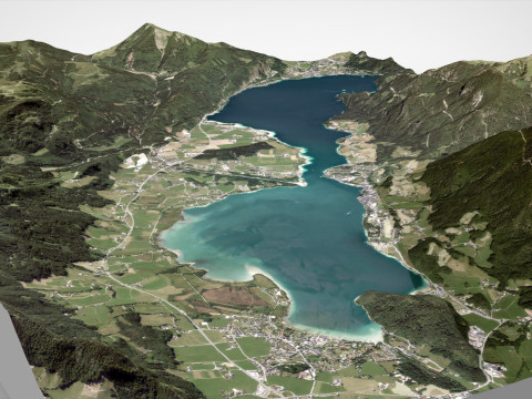Lake Wolfgangsee Austria 3Dモデル