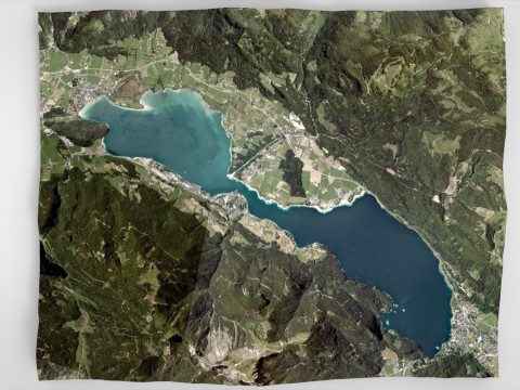 Lake Wolfgangsee Austria 3Dモデル