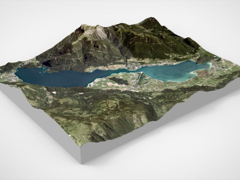 Lake Wolfgangsee Austria 3Dモデル